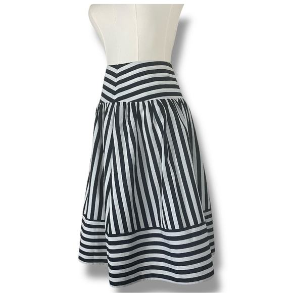 Anthropologie High Seas Skirt by Maeve Sz XS Blue and White Stripes NWT - Picture 4 of 16